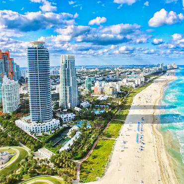 South Beach, Miami Beach, Florida, USA 1000 Jigsaw Puzzle 3D Modell