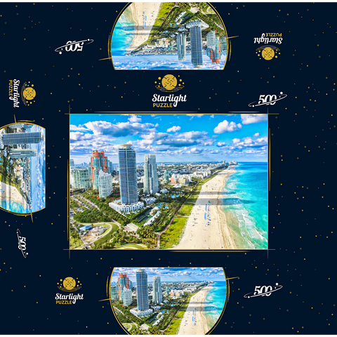 South Beach Miami Beach Florida USA 500 Jigsaw Puzzle box 3D Modell