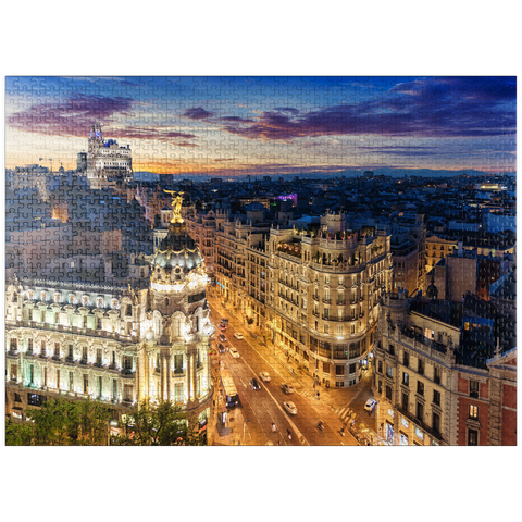 puzzleplate Madrid skyline, Spain 1000 Jigsaw Puzzle
