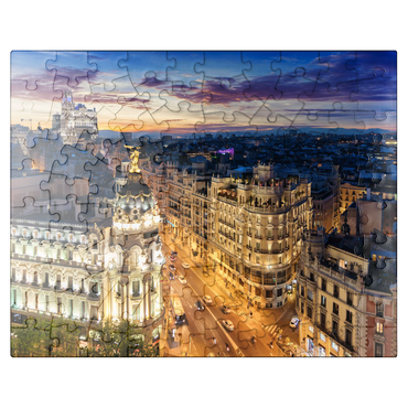 puzzleplate Madrid skyline Spain 100 Jigsaw Puzzle