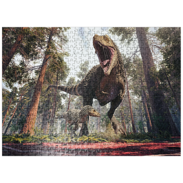 puzzleplate Tyrannosaurus Rex and his cub 500 Jigsaw Puzzle