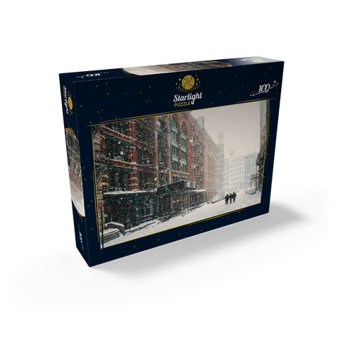A street in New York City during a snowstorm 100 Jigsaw Puzzle box view1