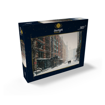 A street in New York City during a snowstorm 500 Jigsaw Puzzle box view1