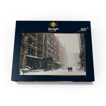A street in New York City during a snowstorm 500 Jigsaw Puzzle box view1