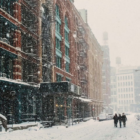 A street in New York City during a snowstorm 500 Jigsaw Puzzle 3D Modell