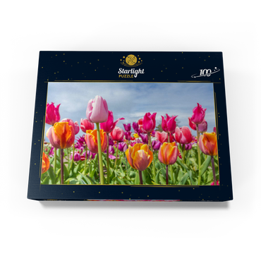 Orange yellow tulip field 100 Jigsaw Puzzle box view1