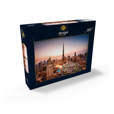 Dubai skyline by night 500 Jigsaw Puzzle box view1