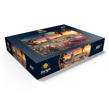 Beautiful sunset over the city of Rome in the evening 1000 Jigsaw Puzzle box view1