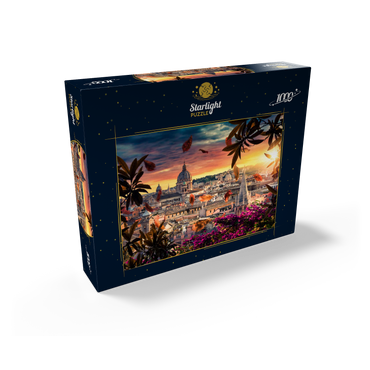 Beautiful sunset over the city of Rome in the evening 1000 Jigsaw Puzzle box view1