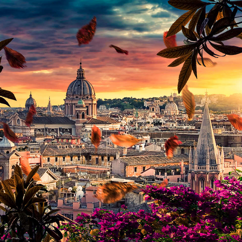Beautiful sunset over the city of Rome in the evening 100 Jigsaw Puzzle 3D Modell
