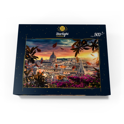 Beautiful sunset over the city of Rome in the evening 500 Jigsaw Puzzle box view1