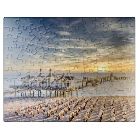 puzzleplate Sellin pier Rügen Island in Germany 100 Jigsaw Puzzle