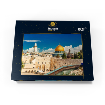 Western wall and dome of the Dome of the Rock in the ancient city of Jerusalem, Israel. 1000 Jigsaw Puzzle box view1