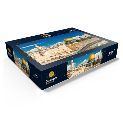 Western wall and dome of the Dome of the Rock in the ancient city of Jerusalem Israel. 100 Jigsaw Puzzle box view1