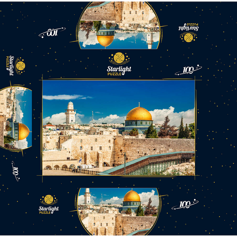 Western wall and dome of the Dome of the Rock in the ancient city of Jerusalem Israel. 100 Jigsaw Puzzle box 3D Modell