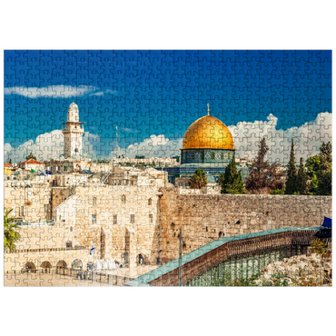 puzzleplate Western wall and dome of the Dome of the Rock in the ancient city of Jerusalem Israel. 500 Jigsaw Puzzle