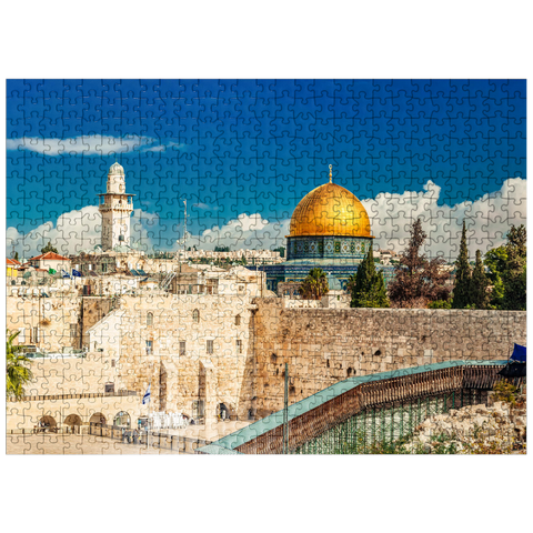 puzzleplate Western wall and dome of the Dome of the Rock in the ancient city of Jerusalem Israel. 500 Jigsaw Puzzle