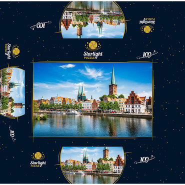 Lübeck with the famous Marienkirche Schleswig-Holstein Germany 100 Jigsaw Puzzle box 3D Modell