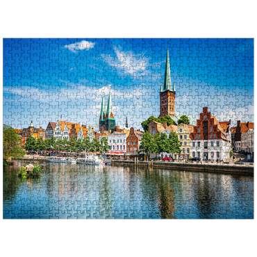 puzzleplate Lübeck with the famous Marienkirche Schleswig-Holstein Germany 500 Jigsaw Puzzle