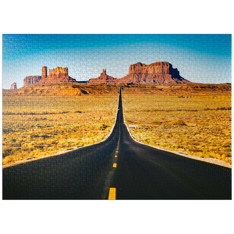 puzzleplate U.S. Route 163, which passes through the famous Monument Valley, Utah, USA 1000 Jigsaw Puzzle
