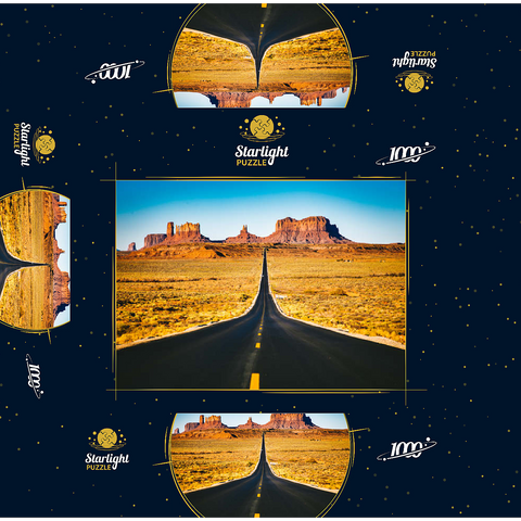 U.S. Route 163, which passes through the famous Monument Valley, Utah, USA 1000 Jigsaw Puzzle box 3D Modell