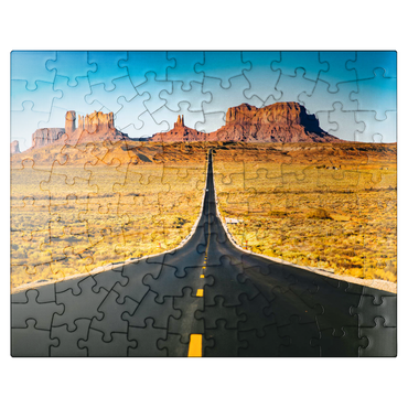puzzleplate U.S. Route 163 which passes through the famous Monument Valley Utah USA 100 Jigsaw Puzzle