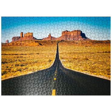 puzzleplate U.S. Route 163 which passes through the famous Monument Valley Utah USA 500 Jigsaw Puzzle