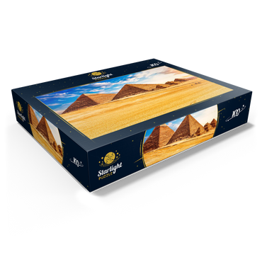 The pyramids in the sunny Giza desert Egypt 100 Jigsaw Puzzle box view1