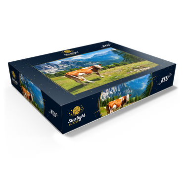 Grazing cows in the Dolomite mountains 1000 Jigsaw Puzzle box view1