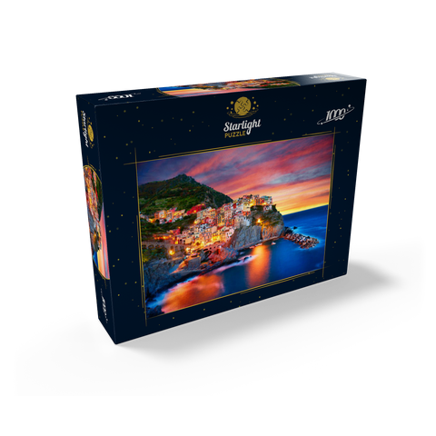 Famous town of Manarola in Italy - Cinque Terre, Liguria 1000 Jigsaw Puzzle box view1