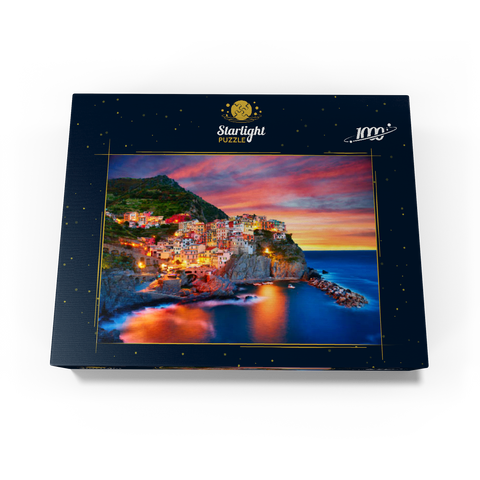 Famous town of Manarola in Italy - Cinque Terre, Liguria 1000 Jigsaw Puzzle box view1