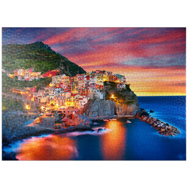 puzzleplate Famous town of Manarola in Italy - Cinque Terre, Liguria 1000 Jigsaw Puzzle