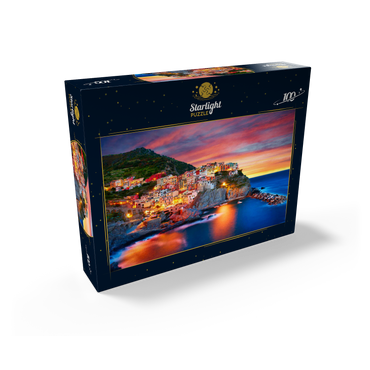 Famous town of Manarola in Italy - Cinque Terre Liguria 100 Jigsaw Puzzle box view1