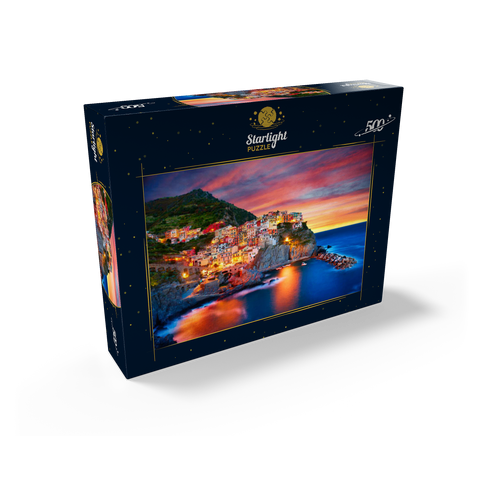 Famous town of Manarola in Italy - Cinque Terre Liguria 500 Jigsaw Puzzle box view1