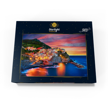 Famous town of Manarola in Italy - Cinque Terre Liguria 500 Jigsaw Puzzle box view1