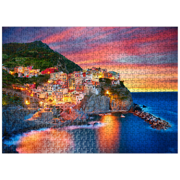 puzzleplate Famous town of Manarola in Italy - Cinque Terre Liguria 500 Jigsaw Puzzle