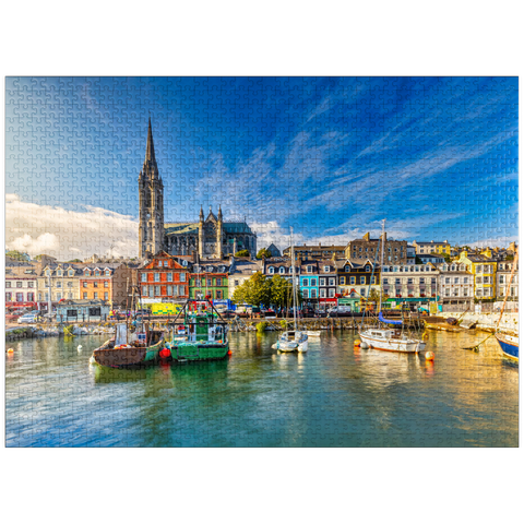 puzzleplate Impression of St. Colman's Cathedral in Cobh near Cork, Ireland 1000 Jigsaw Puzzle
