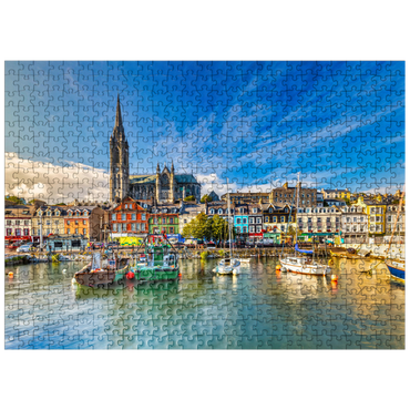 puzzleplate Impression of St. Colmans Cathedral in Cobh near Cork Ireland 500 Jigsaw Puzzle