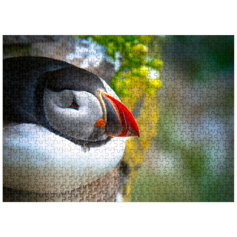 puzzleplate Puffin on a rock West Iceland Fjord 500 Jigsaw Puzzle
