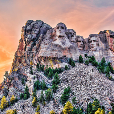 Mount Rushmore National Memorial, Black Hills Region South Dakota, USA 1000 Jigsaw Puzzle 3D Modell
