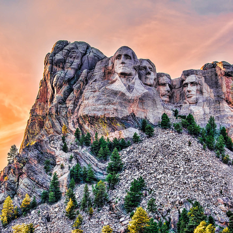 Mount Rushmore National Memorial, Black Hills Region South Dakota, USA 1000 Jigsaw Puzzle 3D Modell