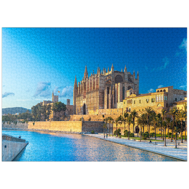 puzzleplate Panoramic view of Palma de Mallorca, Mallorca Balearic Islands, Spain 1000 Jigsaw Puzzle