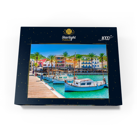 Boats at the pier of Port de Andratx. Majorca, Spain 1000 Jigsaw Puzzle box view1