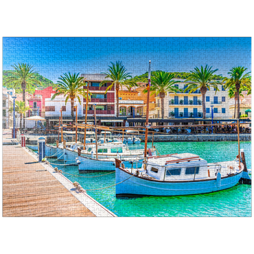 puzzleplate Boats at the pier of Port de Andratx. Majorca, Spain 1000 Jigsaw Puzzle