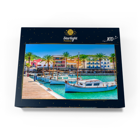 Boats at the pier of Port de Andratx Mallorca Spain 100 Jigsaw Puzzle box view1