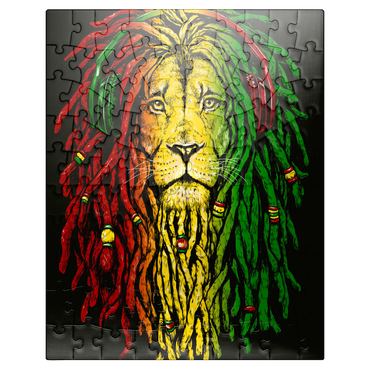 puzzleplate Rasta lion 100 Jigsaw Puzzle