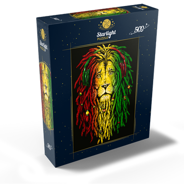 Rasta lion 500 Jigsaw Puzzle box view1