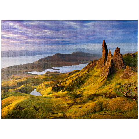 puzzleplate Old Man of Storr Sunrise, Isle of Skye, Scotland 1000 Jigsaw Puzzle