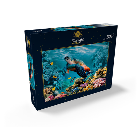 Underwater world with turtle and corals 500 Jigsaw Puzzle box view1