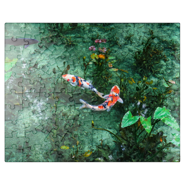 puzzleplate Monets koi pond in Seki city Gifu prefecture Japan 100 Jigsaw Puzzle